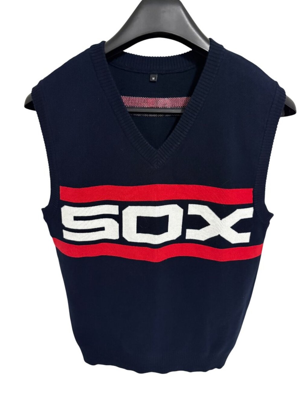 Chicago White Sox Sweater Vest Mens Medium Navy Knit SGA MLB Baseball V Neck